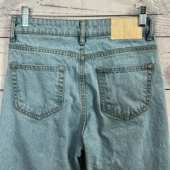 Zara Jeans Womens 6 Blue High Rise Mom‎ Preppy Retro 90s Y2k Light Wash - Picture 3 of 11